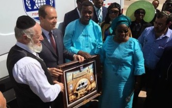 Photos: Pastor Adeboye donates ambulance to Israel