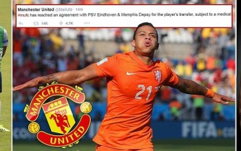 Manchester United reach agreement to sign Memphis Depay in £25million transfer after beating PSG to winger at last minute